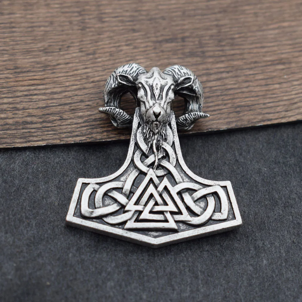 SanLan 1 шт. молоток Коза ожерелье амулет ювелирные изделия Mjolnir