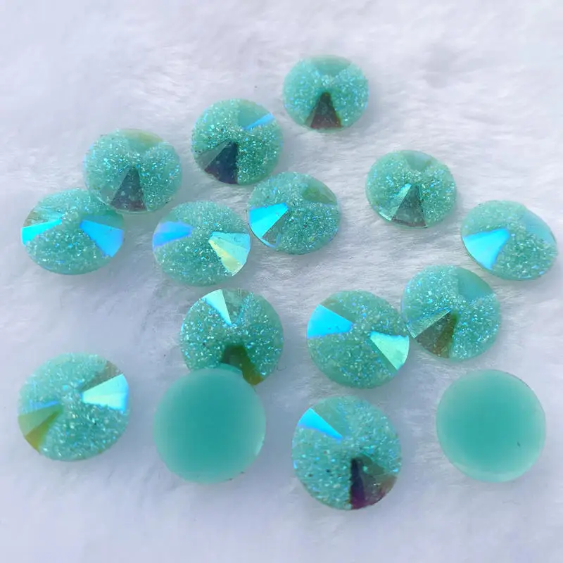 

30PCS Resin Flat Back Round Sew On Rhinestone Sewing Beads for Wedding Dress -B186