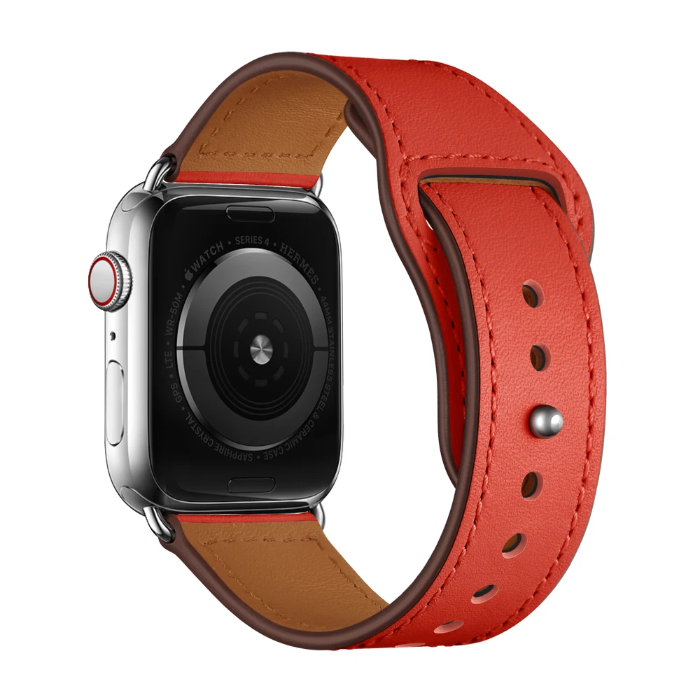 Кожаный ремешок для наручных часов Apple Watch, ремешок 42 мм 44 браслет адаптер для наручных часов iwatch, ремешок Series 5/4/3/2/1 38 мм 40 мм Напульсники аксессуары