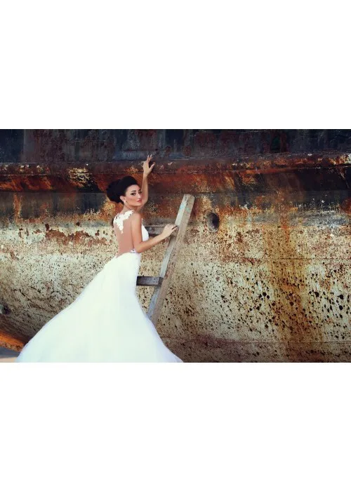 Романтическое свадебное платье на заказ из органзы аппликации бисером для взрослых маленькие костюмы русалки 2015 свадебное платье плюс
