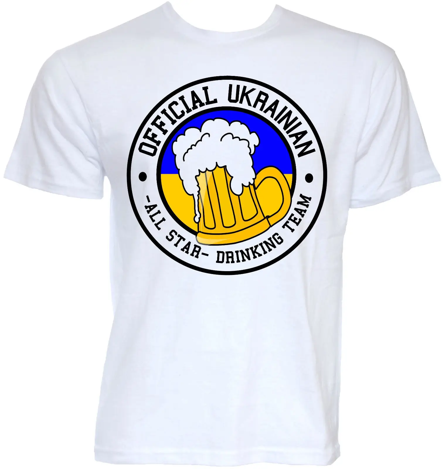 MENS FUNNY COOL NOVELTY UKRAINIAN UKRAINE BEER SLOGAN FLAG JOKE T