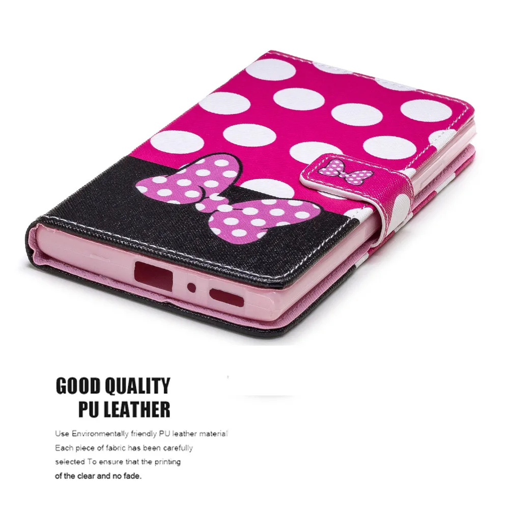 PU Leather Card Slots Wallet Case With Strap Cover For Sony Xperia XZ1 XZ2 Compact XA1 XA2 L1 L2 XZ1 Compact Pattern Phone Coque5