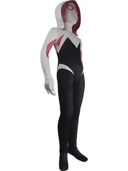 

Kids Girls Superhero Spider-Woman Gwen Stacy cosplay costume jumpsuit outfit hoodie halloween costumes xmas birthday gift toys