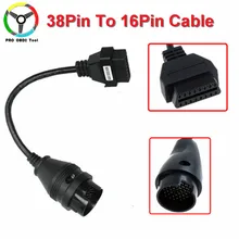 Cabo de alta qualidade para benz 38 pinos para 16 pinos cabo obd2 obd adaptador diagnóstico para mercedes 38 pinos obd 38pin conector navio livre