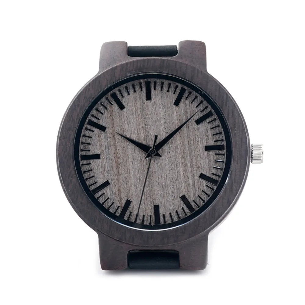 Black Male Wood font b Watch b font for Men Engraved font b Wooden b font