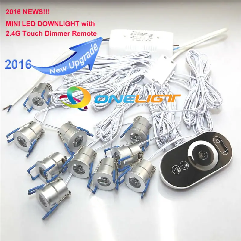 

YRANK 10pcs 3W LED Downlight AC85-265V With Dimming Driver Touch Dimmer Remote LED Under Cabinet Ceiling Lamp Free shipping