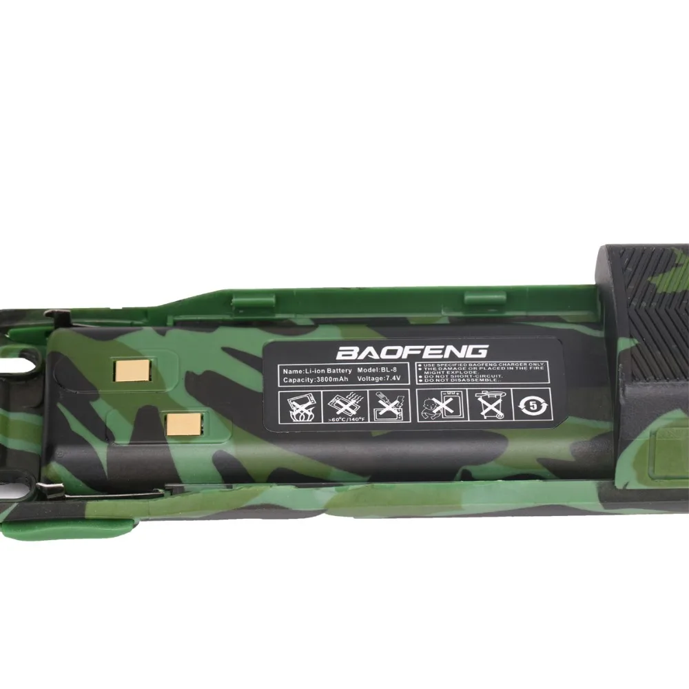 Камуфляж BAOFENG UV-82 BL-8 7,4 V 3800 mAh Li-Ion Батарея для Baofeng BF-UV82 UV-82HP Walkie Talkie USB Автомобильное Зарядное устройство