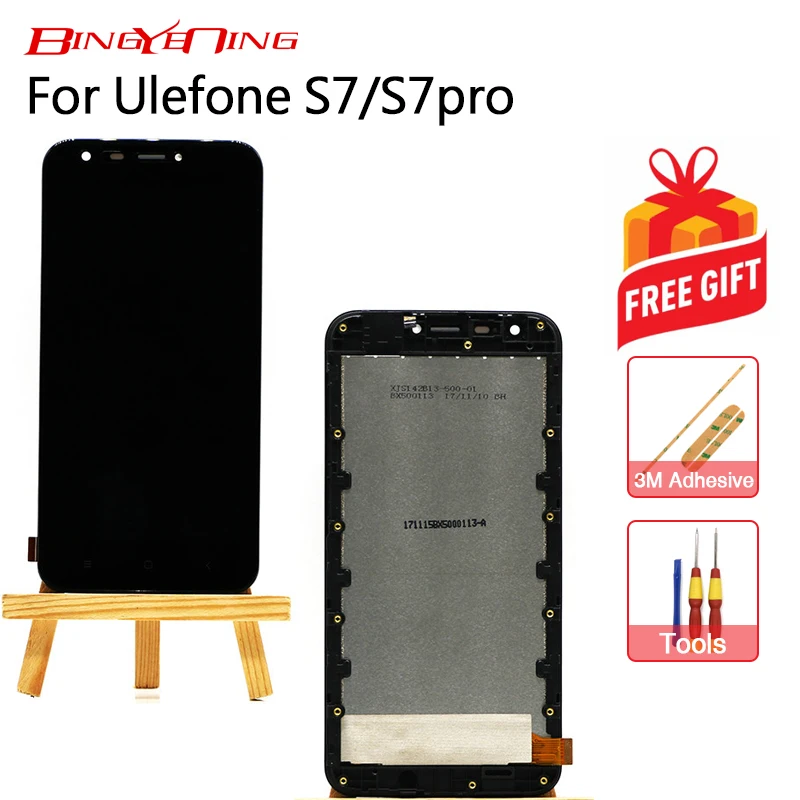 

BingYeNing New Original For Ulefone S7/S7 Pro Touch Screen + LCD Display+Frame Assembly Replacement 5.0 inch