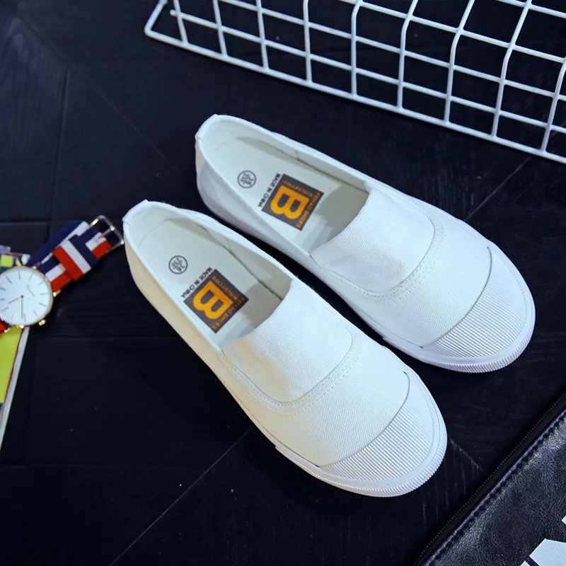 

2019 Autumn New Style Canvas Shoes Female Colorful Shoes Versatile Flat Students Korean-Style Casual Shoes Shallow Mouth Shoes
