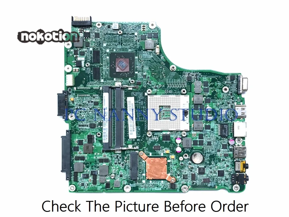 Материнская плата PANANNY для Acer aspire 4820 4820T MBPSG06001 DA0ZQ1MB8D0 s989r HM55 DDR3 протестирована |