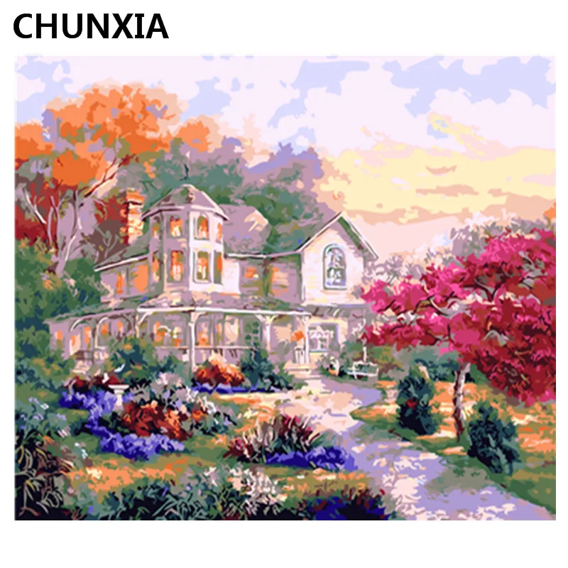 

CHUNXIA Painting By Numbers DIY Framed Oil Paint Pictures Wall Art Home Decor Unique Gift E594