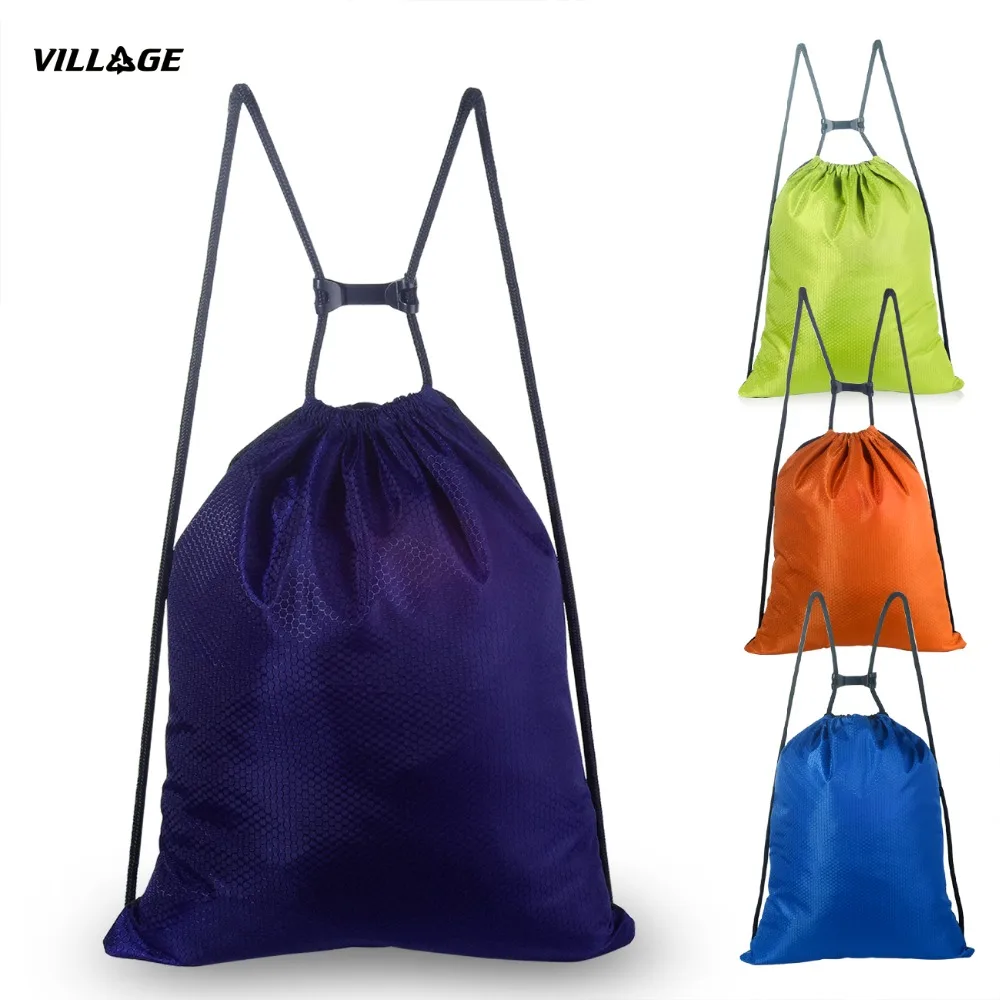 

VILLGE Waterproof Sporty Sling Backpack bags for Women Men Drawstring Bags High-Quality Fashion