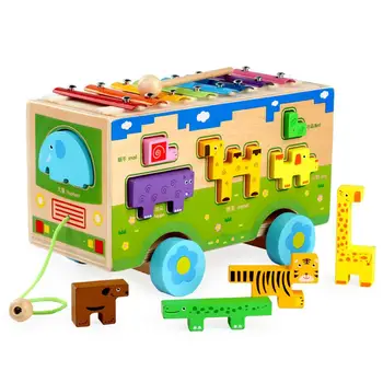 

LeadingStar Multi-functional Wooden Hammering Box Toy Early Learning Educational Toy Building Block Kids Gift