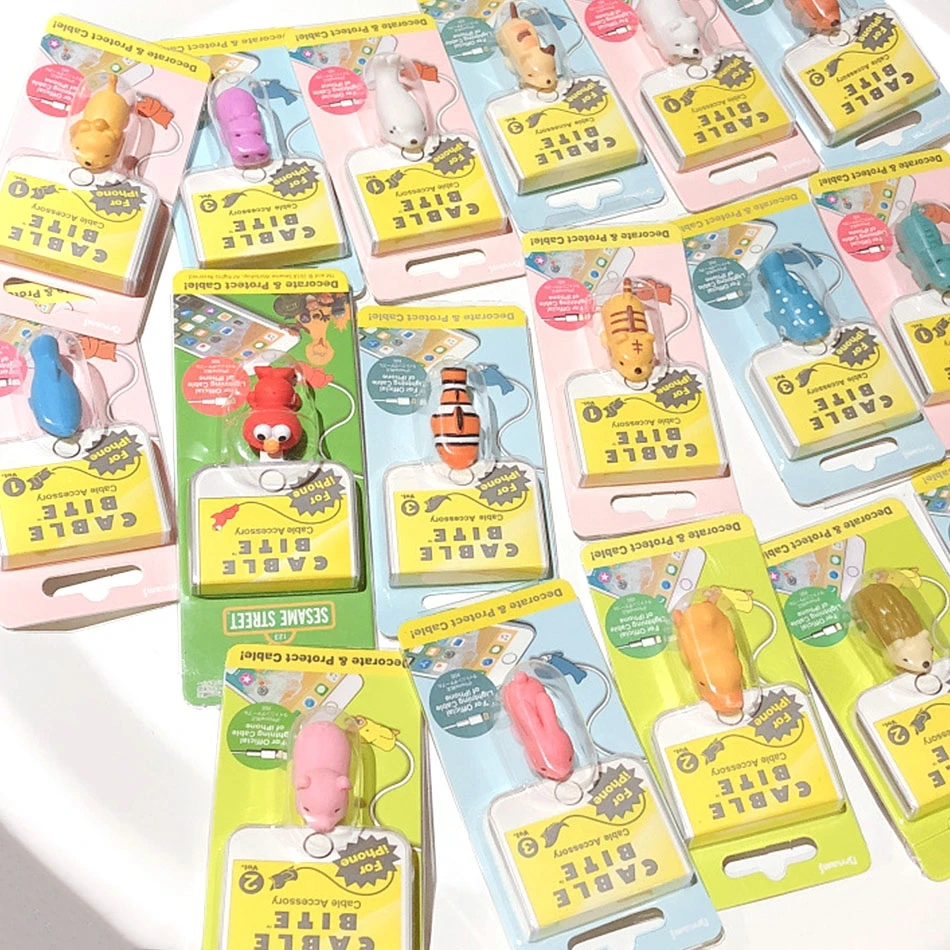 

1pcs elephant Dumbo Cable Bite Protector for Iphone cable Winder Phone holder Accessory chomper lion Animal model free shipping