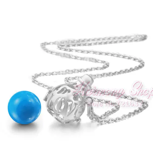 

Mexican Bola Pendent Necklace Chime Ball Wishing Bottle Harmony Bola Sound Bell Baby Angel Caller Jewelry Floating Locket