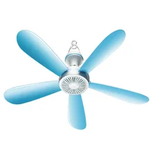 5 листьев маленький потолочный вентилятор мини Бриз общежития Студенческая кровать поворота бесшумный Электрический вентилятор сила ветра