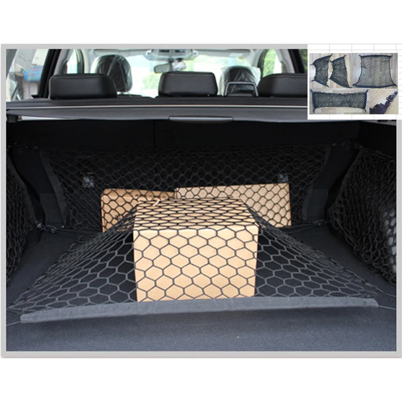 Комплект из 4 предметов черная сетчатая сетка для хранения автомобиля с четырьмя