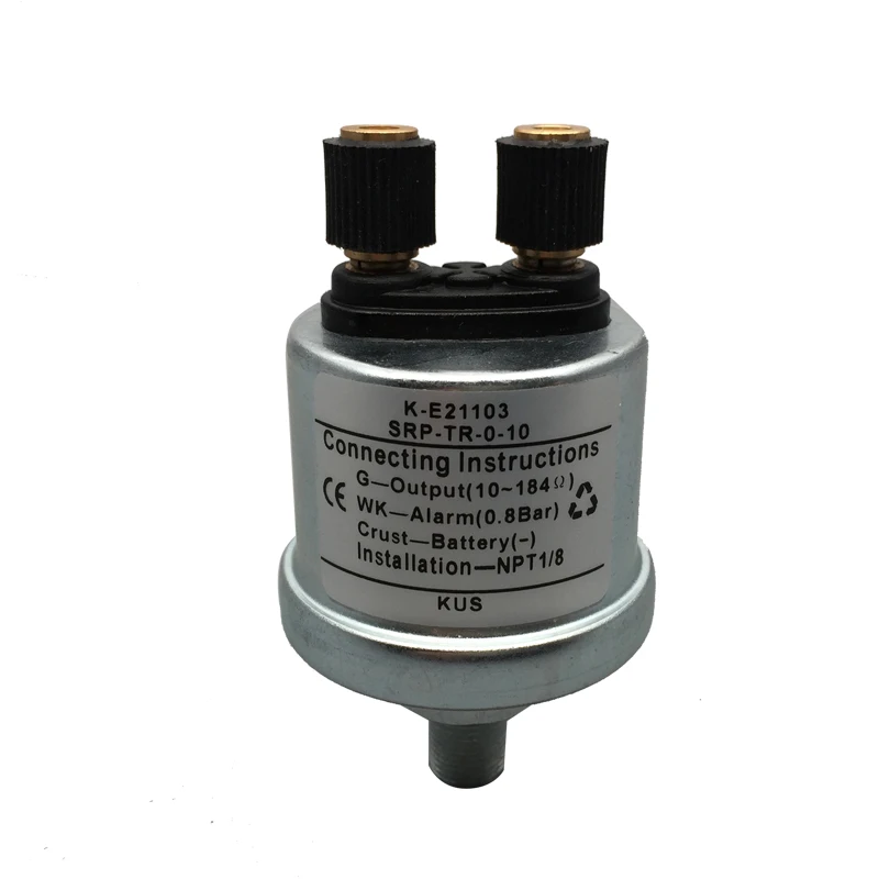 " Морской Авто Лодка Tuck 0-10BAR 0-145PSI датчик давления масла метр 9-32 В водостойкий Fit мотоцикл Авто Лодка с красным Backli - Цвет: 0-10Bar NPT 1-8