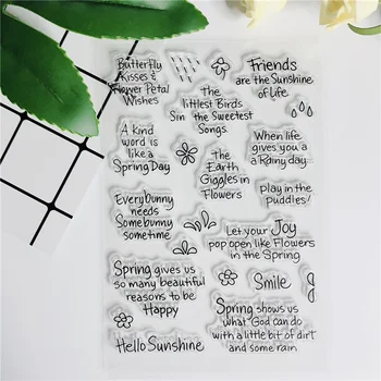 

Raindrop Words Fairy Silicone Clear Stamps For DIY Scrapbooking/New 2019 Card Making Bullet Journal Sentiment Sweet Stamp 546