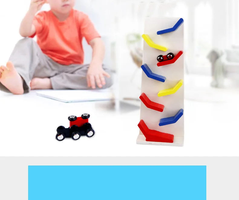 Kids Children Montessori Educational Blocks Wooden Tree Car Run Track Game Intelligence Smart Baby Educational Toys for Children