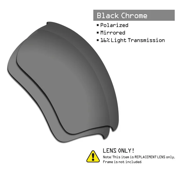SmartVLT поляризованные Сменные линзы для солнцезащитных очков в стиле полукуртки Окли 2,0 XL-несколько вариантов - Цвет линз: Black Chrome