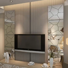 Геометрические узоры 3d акриловые зеркальные настенные наклейки домашний декор настенные наклейки художественные зеркальные наклейки украшение для гостиной