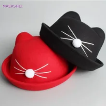 MAERSHEI модная зимняя шляпа Fedora винтажная Дамская милая детская трендовая шерстяная фетровая шляпа Боулер Дерби гибкие шляпы для девочек и мальчиков