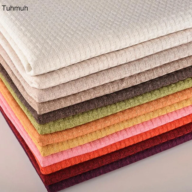 Rattan Texture Linen Cotton Cloth Solid Color Diy Sofa Cover Rattan Texture Linen Cotton Cloth Solid Color Diy Sofa Cover Tablecloth Anit Pilling Durable Felt