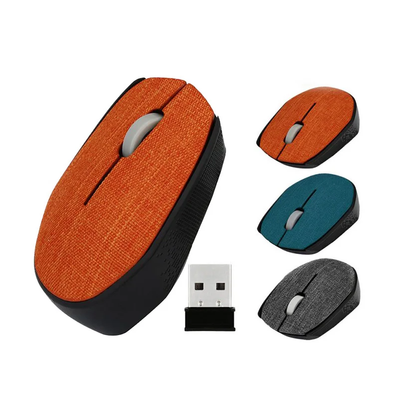 Оптическая беспроводная мышь USB Игровые мыши с мягкой тканевой крышкой Супер тонкий оптический Mause USB приемник для ноутбука