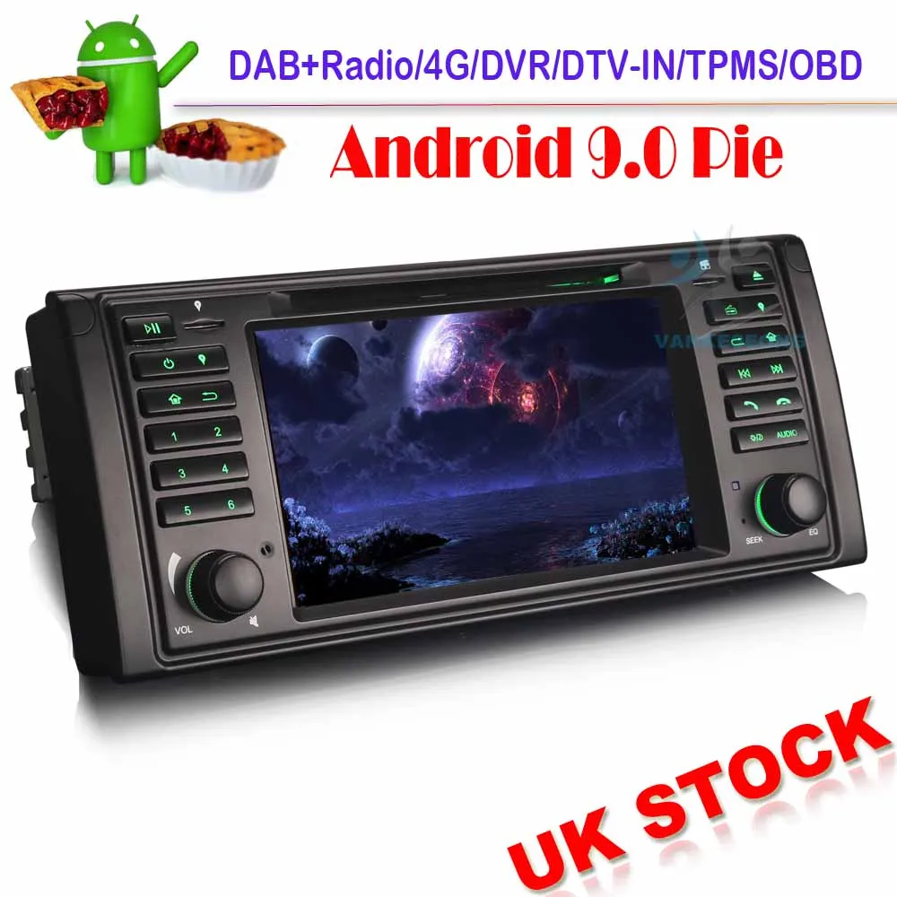 DAB + Автомагнитола 7 дюймов Android 9 0 спутниковый навигатор GPS DVD TNT Wi Fi 4G для BMW 5 серии