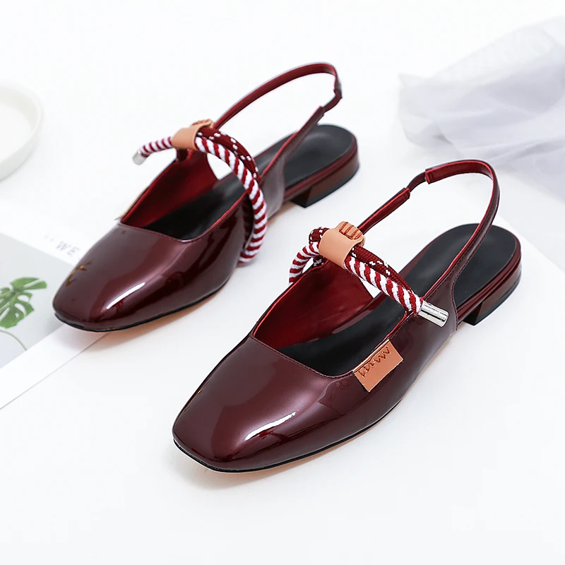 elasticated flat shoes