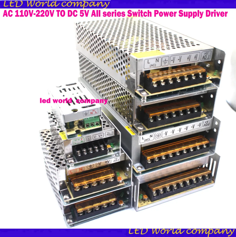 

Factory Directly Sell AC 850V-240V TO DC 5V Full range of power supply Switch Power Supply Driver Adapter LED Strip Light