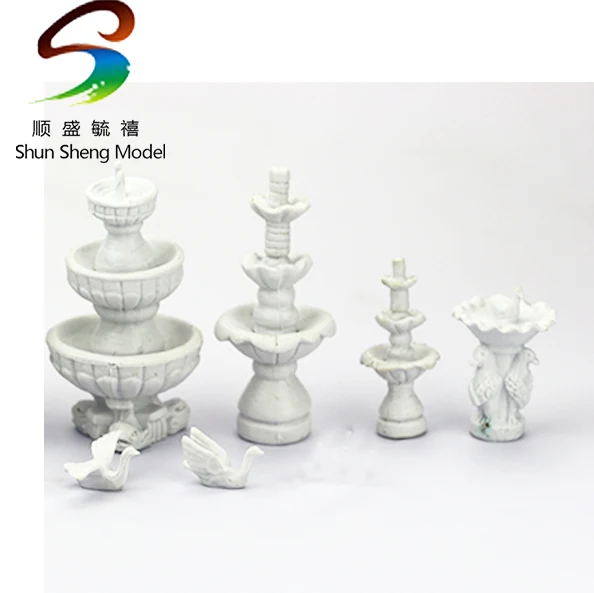6pcs Statue sculpture Fountain Model Train Railway HO 187 Architecture