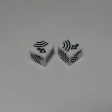 Free shipping Exclusive Special NEW 16mm 2pcs 6-sided D6 white color with black picture dice for board game accessories