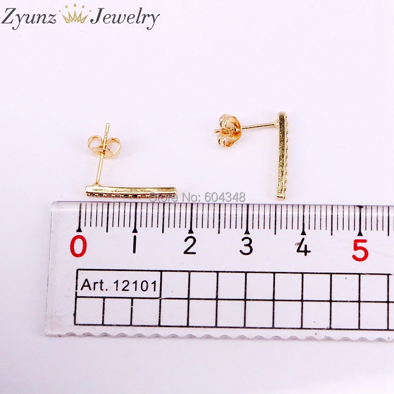 5 пар ZYZ337-8370 крошечные мини милые обувь для девочек jewelry Радуга cz цвет FUL тонкий Бар золото серьги гвоздики