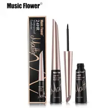 Макияж марки Music Flower подводка для глаз, Водостойкая Подводка для глаз классный матовый черный быстросохнущие водный маркер, 4,8 мл