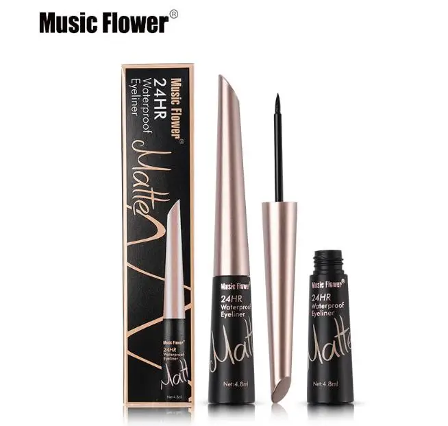 

makeup brand Music Flower Eyeliner Waterproof Eyeliner Cool matte black quick-drying water pen 4.8ml
