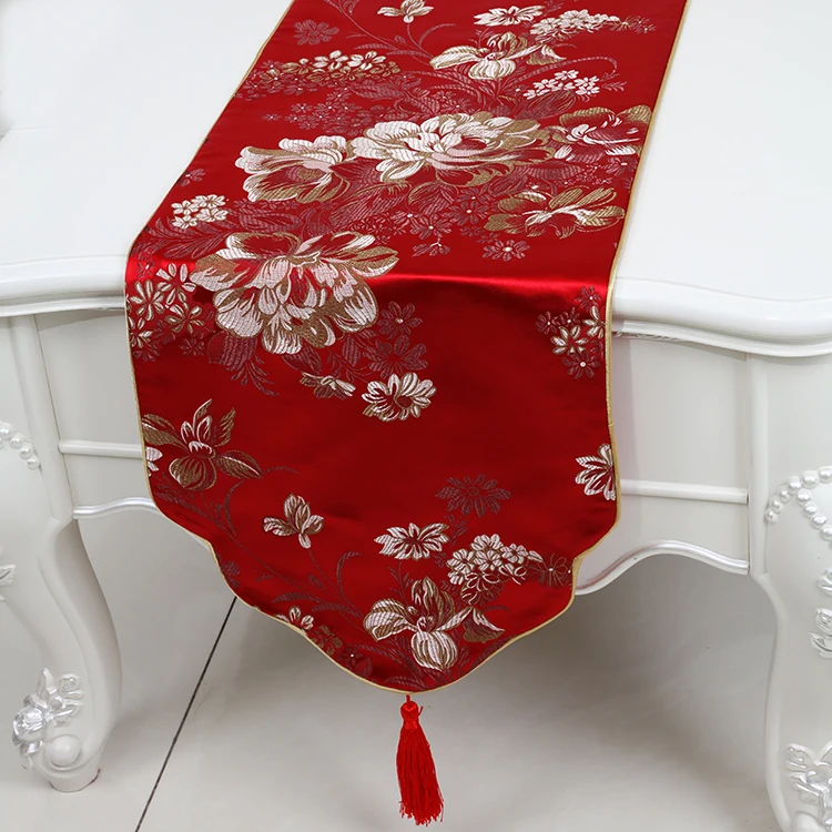 High End Jacquard Decorative Table Runner Rectangle Dining Table Protective Pads Tassel Luxury European style Coffee Table Cloth High End Jacquard Decorative Table Runner Rectangle Dining Table Protective Pads Tassel Luxury European style Coffee Table Cloth