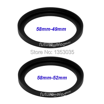

Pro 2 x 58mm to 49mm 52mm 58mm-49mm-52mm 58 49 52 Metal Step-Up Step Up Ring Camera Lens Filter Stepping Adapter Hood Holder Cap