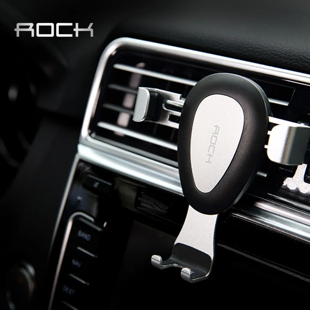 Phone Holder ROCK Metal Gravity Car Phone Holder Auto Lock Phone Stand