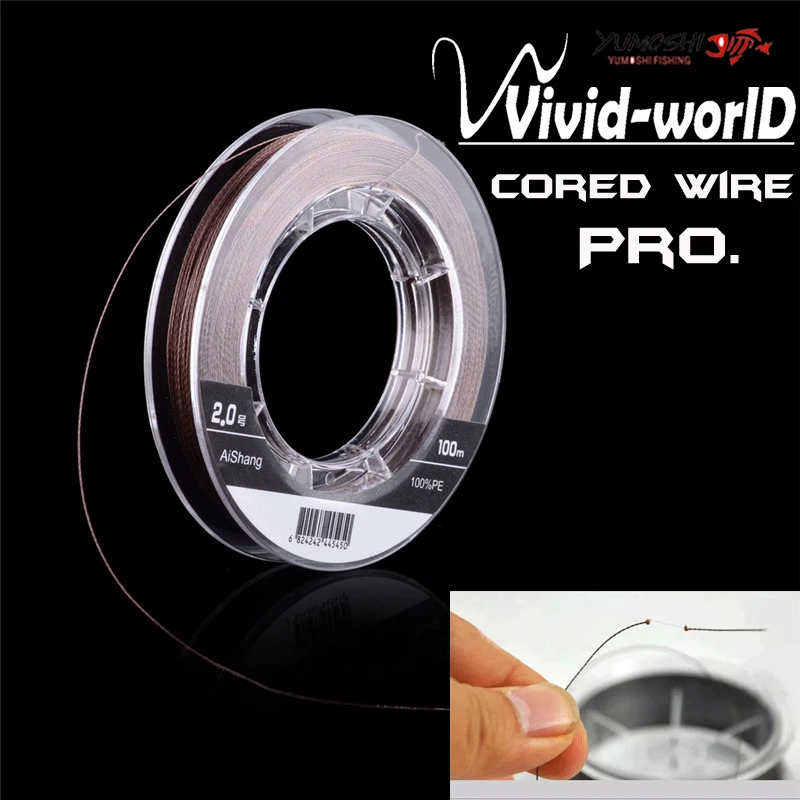 

Brand Professional 100 M PE braided fishing line cored wire Super strong Multifilament 10LB 15LB 22LB 30LB Perfect for fishing