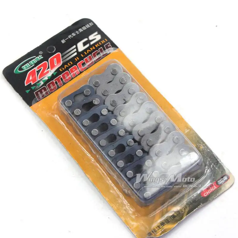 Wingsmoto 20 X 420 Motorcycle Chain Joiner Master Links 90cc 110cc 125cc PIT Quad Dirt Bike ATV