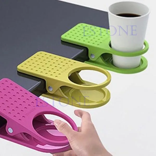 

Coffee Cup Holder Clip Desk Table Home Office Use Z07 Drop Shipping