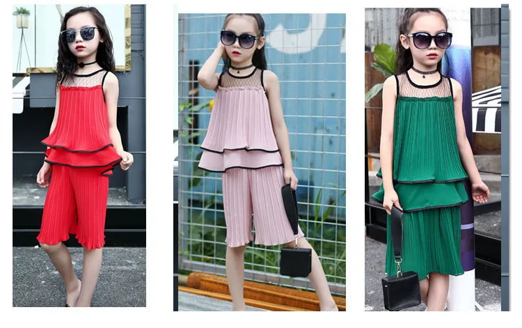 chiffon 10 12 7 year children clothing set big girls clothes suit summer outfits vest ruffles tops pants girl sets 2018 new.jpg