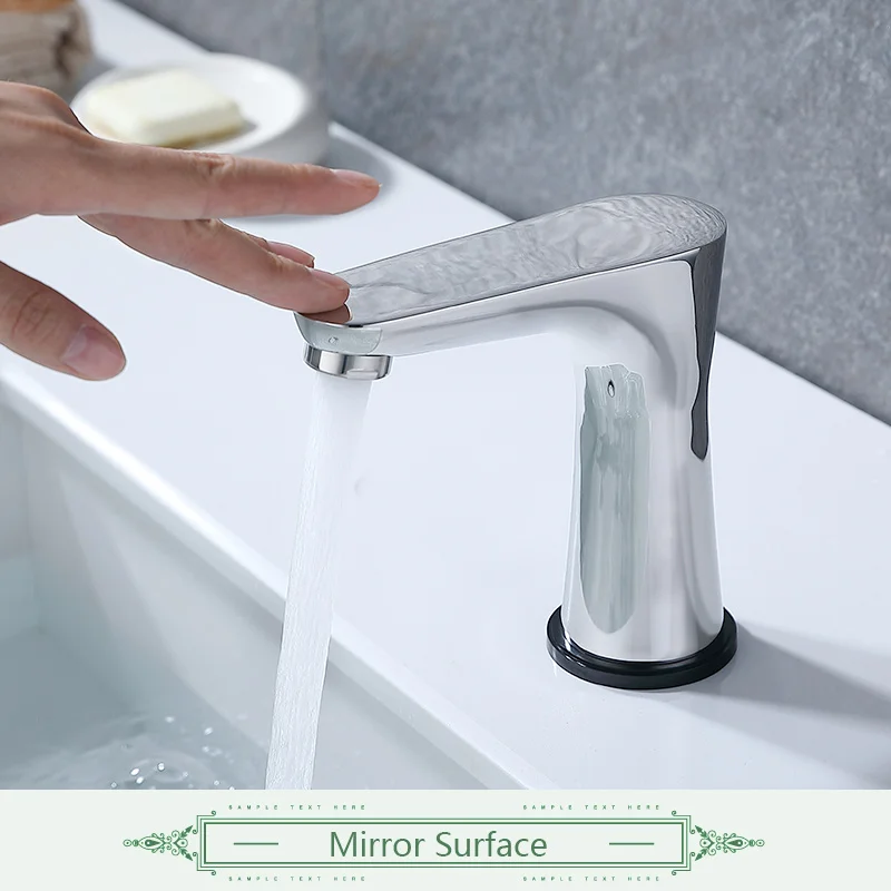 FLG смеситель для раковины с сенсорным управлением из нержавеющей стали Сенсорный Датчик Чувствительный кран для ванной комнаты дизайн умный сенсорный кран - Цвет: Chrome