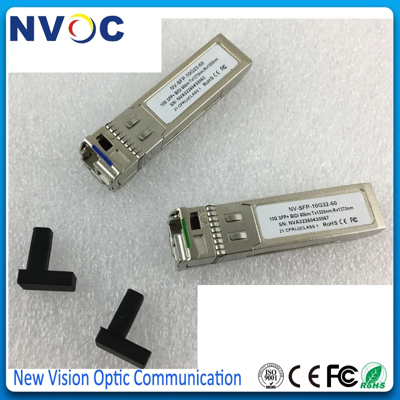 10G SM BIDI 1270 нм 60 км волоконно оптический модуль приемопередатчика SFP + LR LC совместим