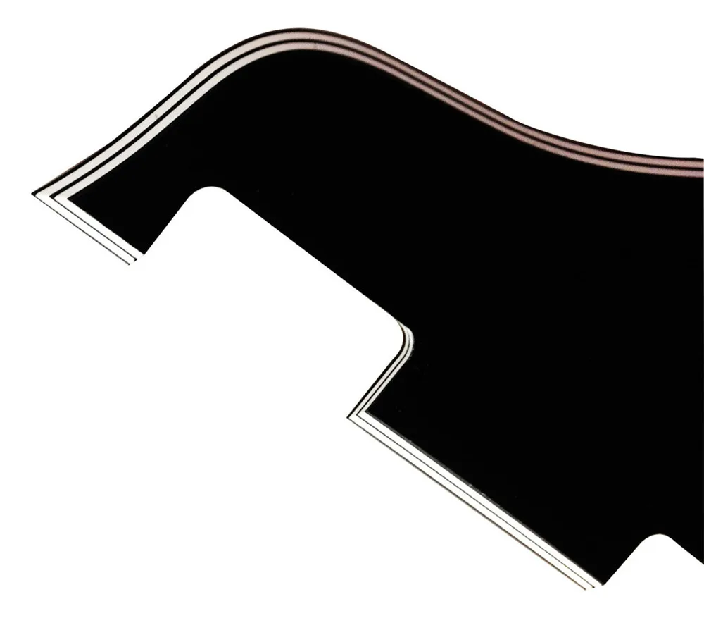 Pleroo Guitar Pickgaurd-For ES 335 No Screw Hole Jazz Archtop Guitar Pickguard Scratch Plate, 5 Ply Black