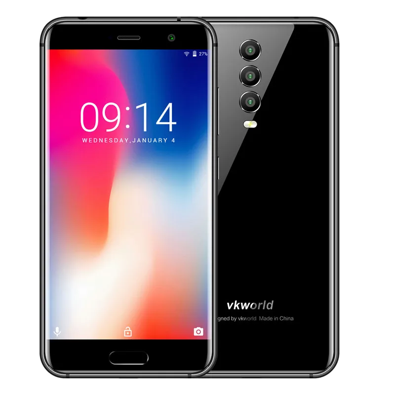 VKworld K1, 5,2 дюймов, Восьмиядерный процессор MTK6750T, Android 8,1, 4040 мАч, задняя камера, 3 камеры, быстрая зарядка, 5 В/3 А, 4 ГБ, 64 ГБ, смартфон - Цвет: Black