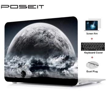 

Laptop Shell Hard Case Cover+Keyboard Cover+Screen Film+Dust Plug For Apple Macbook Retina Touch Bar Air Pro 11 12 13 15 inch