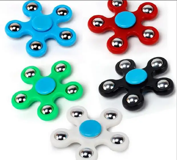 New 5 Corner Hand Spinner EDC Fidget Spinner Metal Rainbow Spiner Anti-Anxiety Toy for Spinners Focus Relieves Stress ADHD Finge